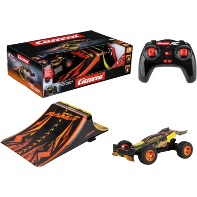 Afbeelding van 1:32 Carrera RC Stuntauto Orange Jumper met Ramp Hoge Snelheid 2,4 GHz Model Kant en Klaar