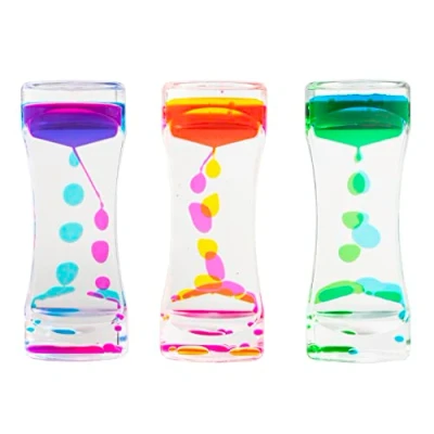 Afbeelding van Vloeibare sensorische timer voor autisme, behoeften, ADHD, stress, angst. Speelgoed autisme en speciale behoeften. Keuze uit kleur (Roze &amp; Blauw)