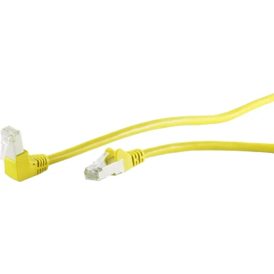 Afbeelding van S/FTP CAT6 Gigabit netwerkkabel haaks/recht / geel 15 meter