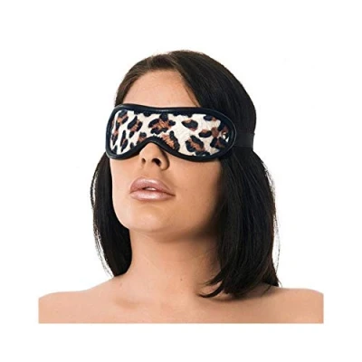 Afbeelding van Rimba Bondage Play Blinddoek Oogmasker Leer Panter Print One Size
