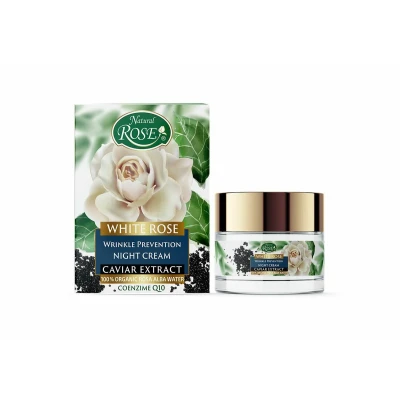Afbeelding van Natuurlijke prachtige nacht creme met witte roos en zwarte kaviaar 30+ zijdezachte textuur gladde huid 50ml