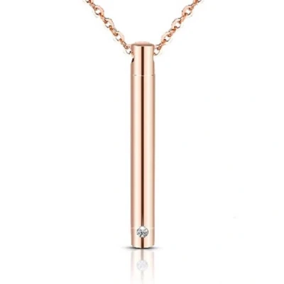 Afbeelding van Dutch Duvall Ashanger buis rose met ketting en vulset RVS goudkleurig assieraad inclusief