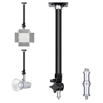 Afbeelding van Neewer wandhouder, 38 60 cm, verstelbare lengte met 1/4 inch op 3/8 universele adapter voor fotostudio, video, Monolight fotografie