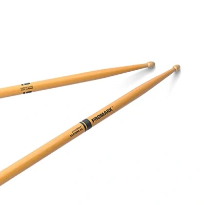 Afbeelding van ProMark Drumsticks Rebound 5A ActiveGrip voor veilige, comfortabele Grip wordt plakkeriger als je handen zweet Active Finish, eikelpunt, Hickory Wood 1 paar