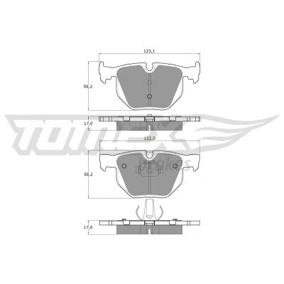 Afbeelding van Remblokkenset, schijfrem TOMEX Brakes TX 13 26