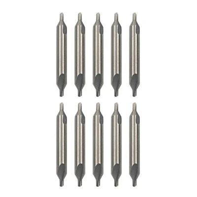 Afbeelding van Pxyelec HSS gecombineerde centreerboor, verzonken 60 graden hoek, bitset, gereedschap, 2 mm x 5 mm, 10 stuks