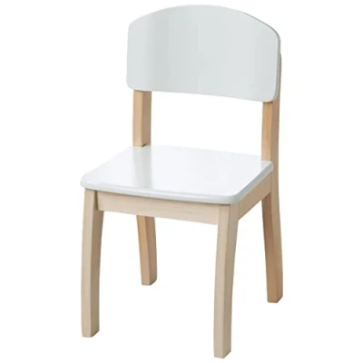 Afbeelding van roba Houten kinderstoel Stoel met rugleuning voor kinderen H x B D: 61,5 33 33,5 cm Zithoogte 31,5 (Wit)