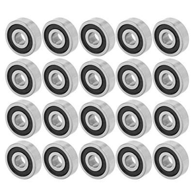 Afbeelding van Akozon gegroefde kogellagers, 20 stuks, 625RS, rubber, verzegelde groefkogellagers, 16 mm x 5 mm, dun afgedichte kogellagers voor kleine hobby as/hengelprojecten
