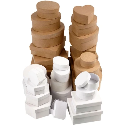 Afbeelding van Creativ Company Dozen Bruin en Wit 6,5 18cm, 30st.