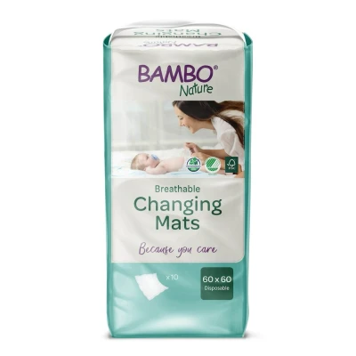 Afbeelding van 2x Bambo Nature Verschoonmatjes 60x60 cm 10 stuks