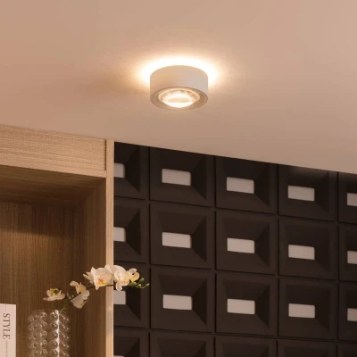 Afbeelding van Arcchio LED plafondlamp 2lichts Gegoten aluminium H: 6.9 cm wit (RAL 9003) Inclusief lichtbronnen