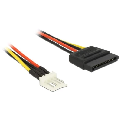 Afbeelding van Delock voedingskabel SATA 15 pins male &gt; 4 floppy 24 cm De