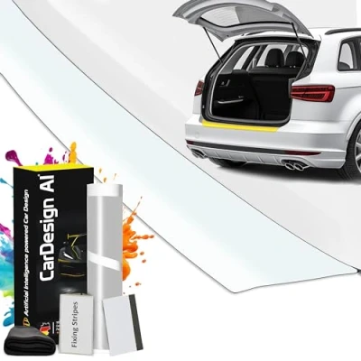 Afbeelding van CarDesign AI Bumperbescherming geschikt voor VW T Cross C1 2018 2026 (5 deurs, compacte SUV): complete set met precies passende lakbeschermfolie, krasbescherming kofferbak/bumper auto