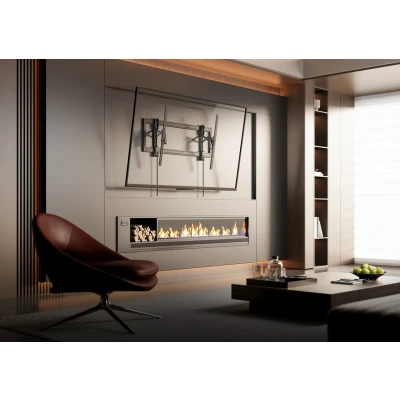 Afbeelding van Schuif draai en kantelbare TV beugel voor schouw montage 55 105 inch 80 kilo