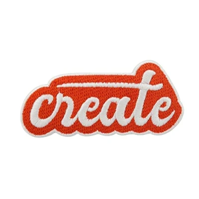 Afbeelding van Finally Home Oranger Create Patch om op te strijken, spreuk patches, retro strijkplaatje, vintage strijkpatches, hippie opstrijkbaar, patches