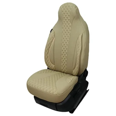 Afbeelding van BREMER SITZBEZÜGE Afmeting pilotenhoezen stoelovertrekken compatibel met camper Hymer Ducato accessoires set van 2 stoelhoezen incl. armleuningen in beige WPL405