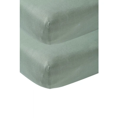 Afbeelding van Meyco Hoeslaken 2st. Juniorbed 70x140/150 Stone Green