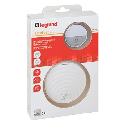 Afbeelding van Legrand Bel Draadloos Plug 100M 80Db Ip44 Wit