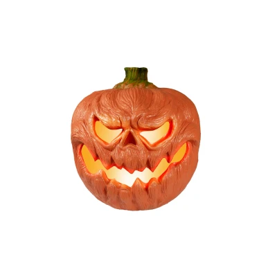Afbeelding van Europalms Halloween Pompoen met LED licht, 18cm decoratie versiering accessoires feest