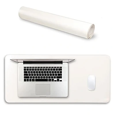 Afbeelding van Londo Lederen Extended Mousepad Bureau Mat (Wit)