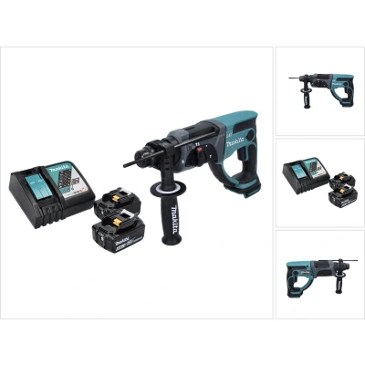 Afbeelding van Makita DHR 202 RT accu combihamer 18 V 2.0 J SDS Plus + 2x 5.0 Ah lader