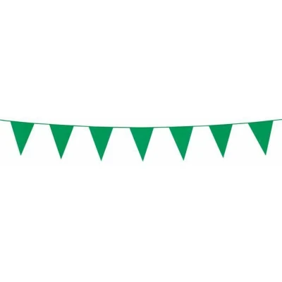 Afbeelding van Vlaggen slinger MINI groen plastic 3 meter