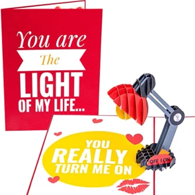 Afbeelding van PopLife Ondeugend licht van mijn leven 3D pop up kaart Valentijnsdag, gelukkige verjaardag, verjaardag verrassing, gewoon omdat voor man, vrouw, vriendin, vriend, hem, haar