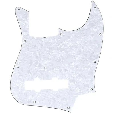Afbeelding van Musiclily Pro 11 Schroefgaten J stijl Bas Slagplaat voor Fender Japan 4 snarige Jazz Bass, laags White Pearl