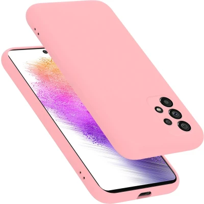 Afbeelding van Cadorabo Hoesje geschikt voor Samsung Galaxy A73 5G in LIQUID ROZE Beschermhoes gemaakt van flexibel TPU silicone Case Cover