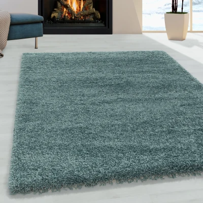 Afbeelding van Monaco Soft Shaggy Hoogpolig Vloerkleed Blauw / Turquoise 240x340 cm