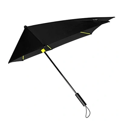 Afbeelding van Impliva stormparaplu STORMaxi handopening 100 cm zwart/geel