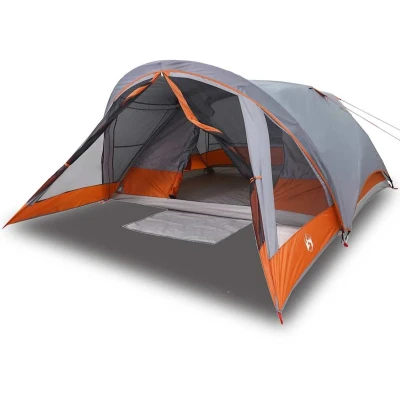 Afbeelding van Tent 4 persoons waterdicht grijs en oranje