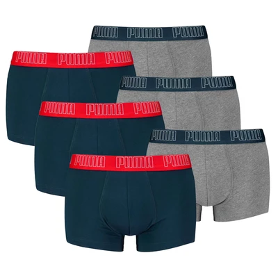 Afbeelding van PUMA Boxershorts navy / donkergrijs rood wit
