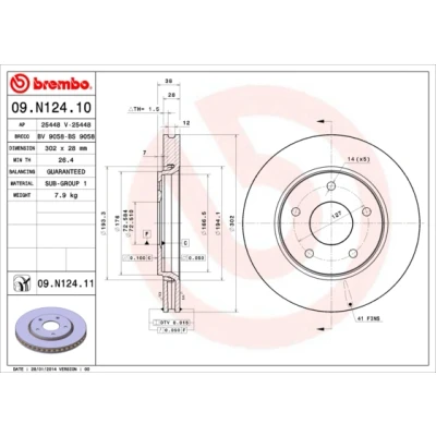 Afbeelding van Brembo Remschijf 09.N124.11