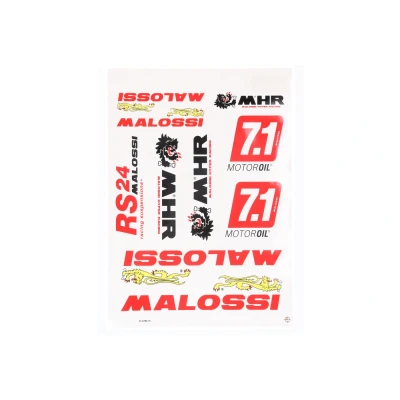 Afbeelding van Stickerset Malossi DIN A3