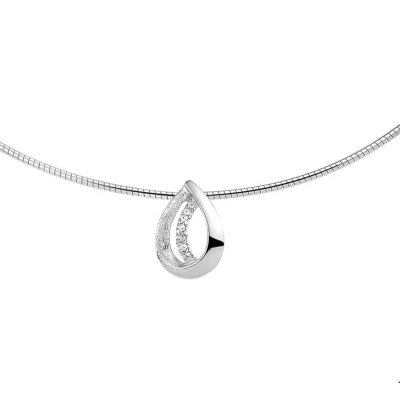 Afbeelding van Zilveren Ketting Zirkonia 1,0 mm x 45 cm lang