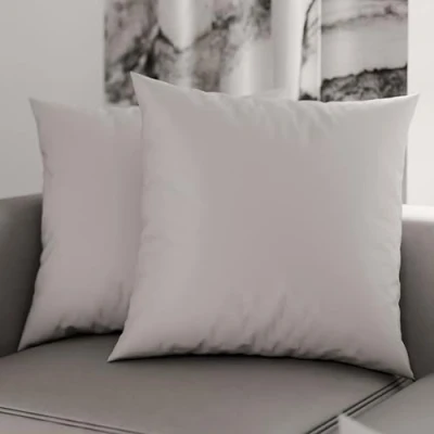 Afbeelding van PETTI Artigiani Italiani 2 kussenslopen 65 x cm, effen kussenslopen, lichtgrijs, kussensloop van 100% microvezel, hypoallergeen, gemaakt in Italië