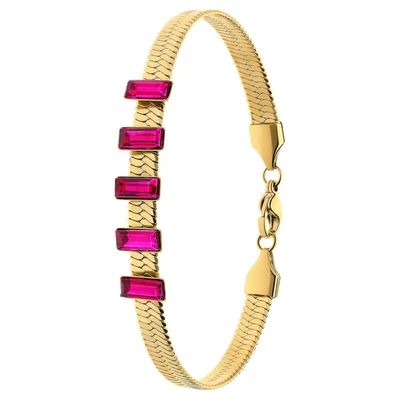 Afbeelding van Lucardi Armband Staal 21 cm Goudkleurig