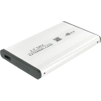 Afbeelding van HDD behuizing voor 2.5&#039;&#039; SATA HDD/SSD USB2.0 / zilver