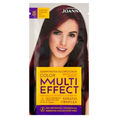 Afbeelding van Joanna Multi Effect Keratin Complex Color Instant Shampoo 06 Cherry Red 35G