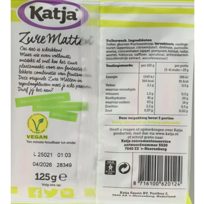 Afbeelding van 3x Katja Zure Matten Regenboog 125 gr