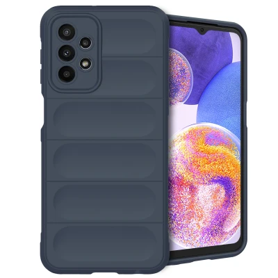 Afbeelding van Samsung Galaxy A23 (5G) Hoesje Siliconen en TPU (zacht) iMoshion Softcase/Backcover Donkerblauw Telefoonhoesje