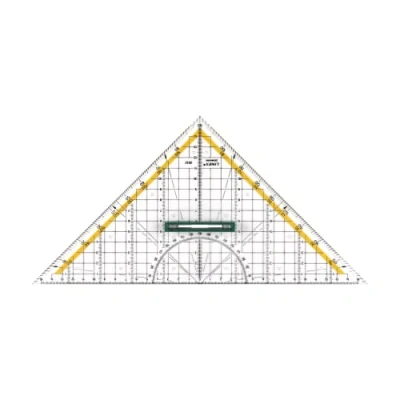 Afbeelding van Linex Geodriehoek van kunststof, met handgreep, 30 cm, onbreekbaar en transparant