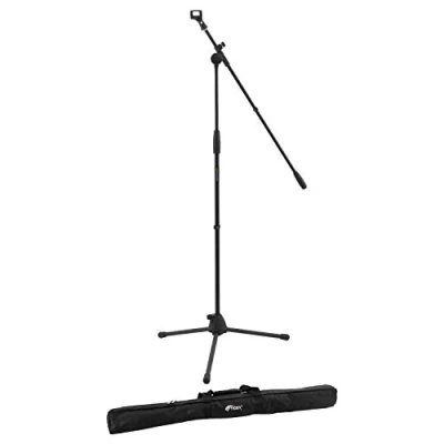 Afbeelding van World Rhythm Boom Microfoonstandaard en Microfoon Clip In hoogte verstelbare met Statief Basis Draagtas