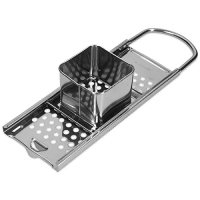 Afbeelding van Navaris spätzlerasp Spätzle maker van roestvrij staal Rasp om spaetzle mee te maken Met comfortabele handgreep Vaatwasserbestendig