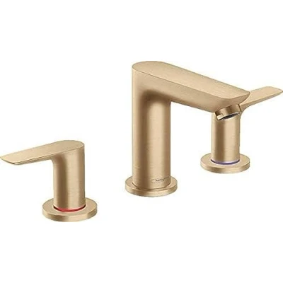 Afbeelding van Hansgrohe Talis E 3 gats wastafelmengkraan met waste garnituur Brushed