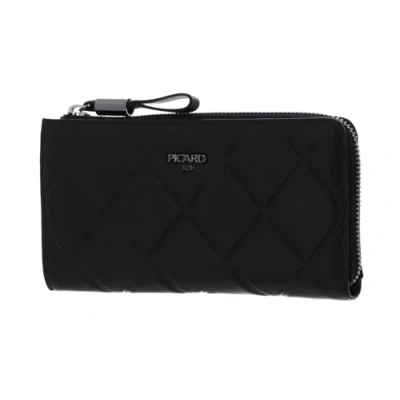 Afbeelding van PICARD Leren Portemonnee Voila 1 Wallet Black Zwart