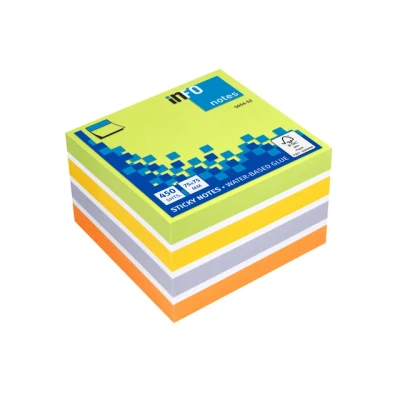 Afbeelding van Info Notes In 5654 52 75X75Mm Assorti Color Mix Blok A 450 Vel