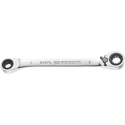 Afbeelding van Facom ringratelsleutel 15 gebogen, spline profiel 7x9 65.7X9SPL