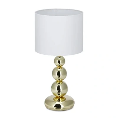 Afbeelding van Relaxdays tafellamp goud nachtlampje vintage E27 lamp sfeerlamp bollen sfeervol